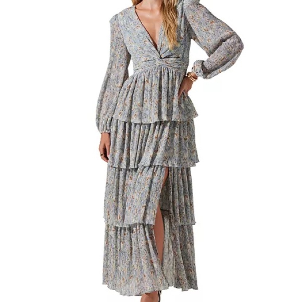 ASTR THE LABEL Sibylla Tiered Chiffon Dress